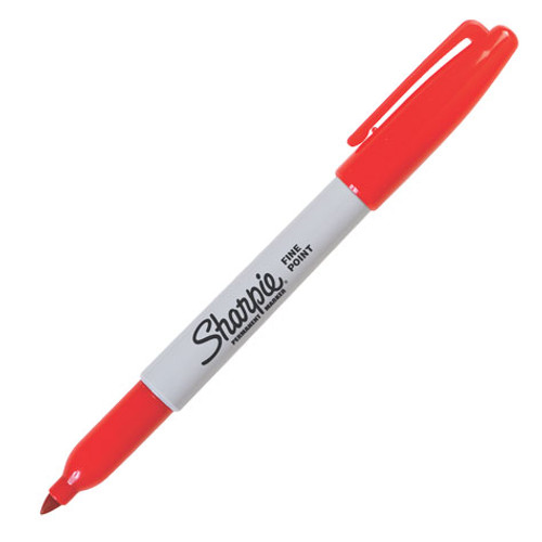 SHARPIE PERMANENT MARKER 1.0mm Fine Red Bx12  30002