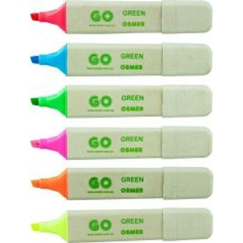 OSMER RECYCLED HIGHLIGHTERS Blue Pk12