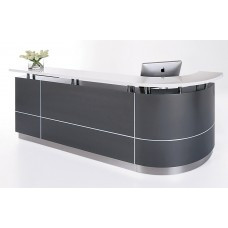 EXECUTIVE J-SHAPE RECEPTION COUNTER Left Handed Return, 2750(W) X 950(D) X 1150(H)