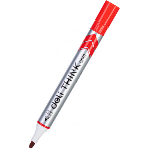 Deli Whiteboard Dry Erase Markers Bullet Tip Red Pk12