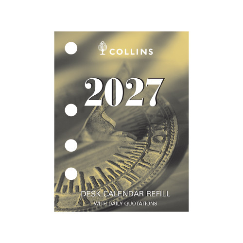COLLINS DESK CALENDAR REFILLS Day to Page Side Opening (Pre-Order Now for 2027) ** ETA 30/9/2026 **