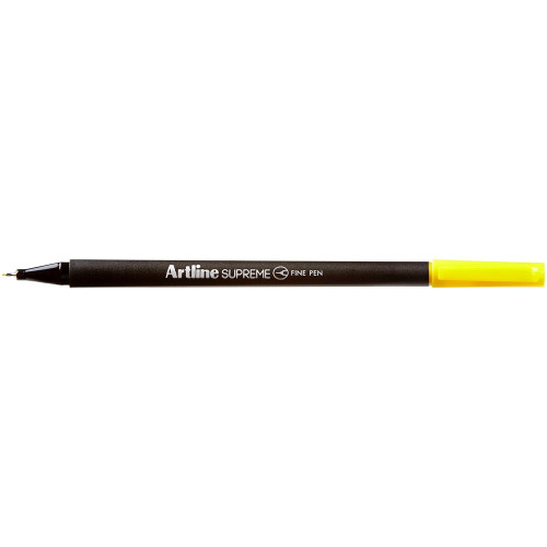 ARTLINE SUPREME FINELINER PENS 0.4mm Yellow Pack of 12