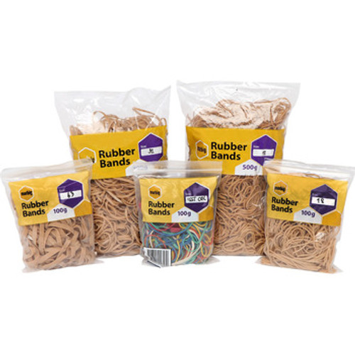 Marbig RUBBER BANDS No 12 100gm Ziplock Bag *** While Stocks Last ***