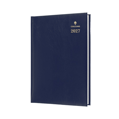 COLLINS STERLING SERIES DIARIES #144 A4 1 Day To Page 30min Appoint. 8am-6pm Blue (Pre-Order Now for 2027) ** ETA 30/9/2026 **
