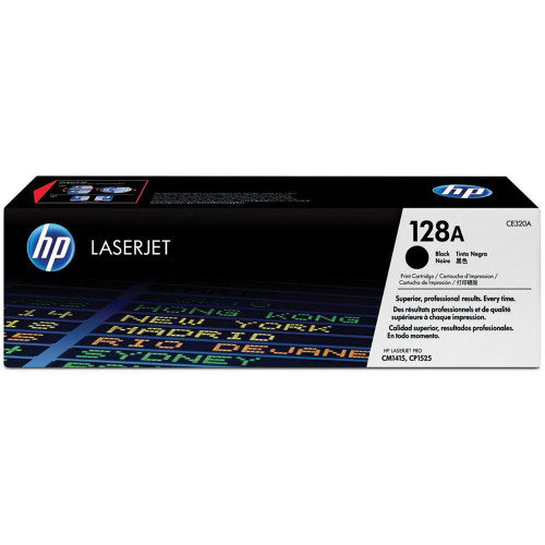 HP 128A BLACK ORIGINAL LASERJET TONER CARTRIDGE 2K (CE320A) Suits LaserJet CP1525/CM1415