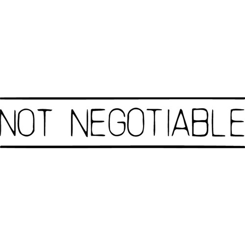 XSTAMPER - 1 COLOUR - TITLES G-O 1124 Not Negotiable Black