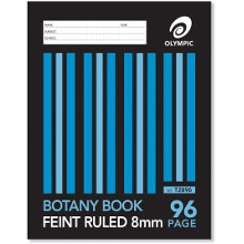 Olympic Botany Book T2896 225 x 175mm 96 Page 8mm Feint Ruled (140789)