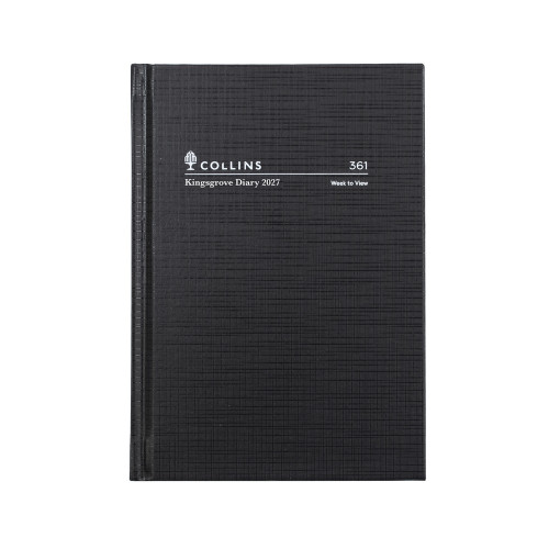 COLLINS KINGSGROVE DIARY A6 Black WTO (Pre-Order Now for 2027) ** ETA 30/9/2026 **