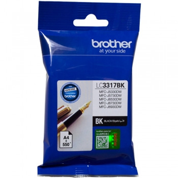 BROTHER LC3317 INKJET CART BLACK HIGH YIELD 550 PAGES Suits Brother MFC J5330DW / J5730DW / J6530DW / J6730DW / J6930DW