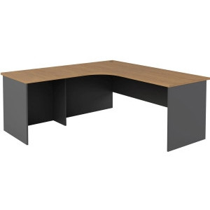 2 PIECE RADIAL WORKSTATION L1800W X 750D / R1800W X 600D X 720H TAWNY LINE  - RIGHT RETURN