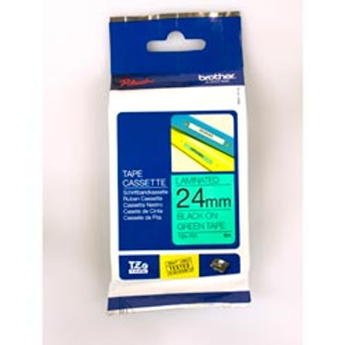 BROTHER TZE-751 PTOUCH TAPE 24mm x 8mtr Black On Green