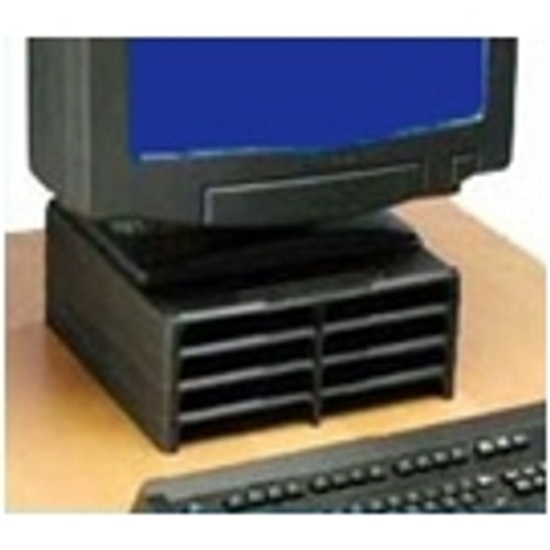 VU RYSER MONITOR RISER ELEVATES MONITORS IN 25MM INCREMENTS BLACK COLOUR ***Please note price is per individual unit - image displayed shows 4 units stacked