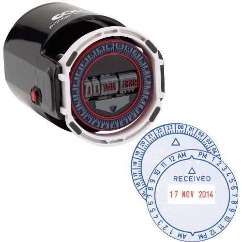 COLOP R40 TIME & DATE STAMP 12HR 4mm Type Self Inking