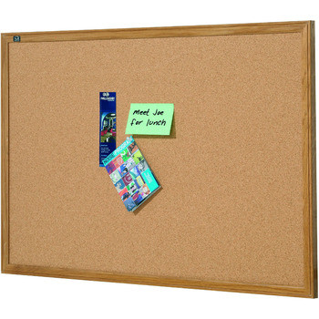 QUARTET OAK FRAME CORKBOARD 1800X1200MM