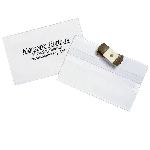 REXEL MAGNETIC NAME BADGE HOLDER 90x60mm (Pack of 10)