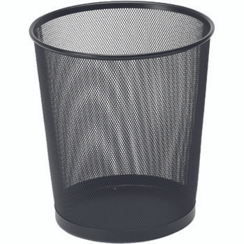 Wire Mesh Bin Black Round 11 Litre , Each