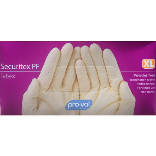 SECURITEX EXAMINATION GLOVE LATEX POWDERFREE MEDIUM 41005 *** Please enquire to confirm availability ***