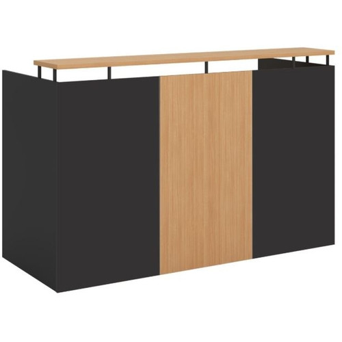 RECEPTION DESK ONLY 1800 (W) X 750 (D) X 1100 (H) BEECH / CHARCOAL