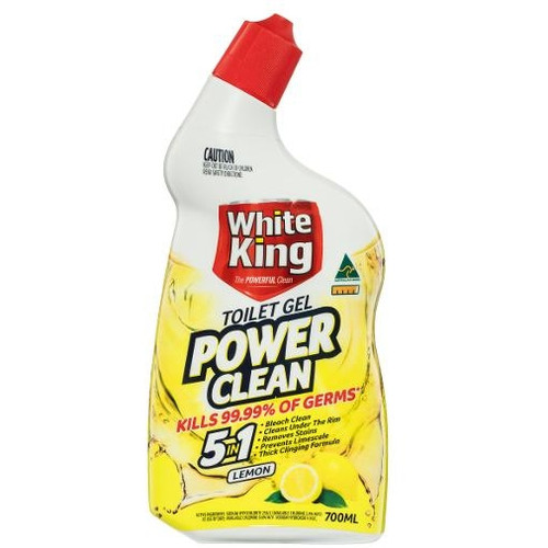 WHITE KING POWER CLEAN TOILET GEL LEMON 700ML 5 IN 1