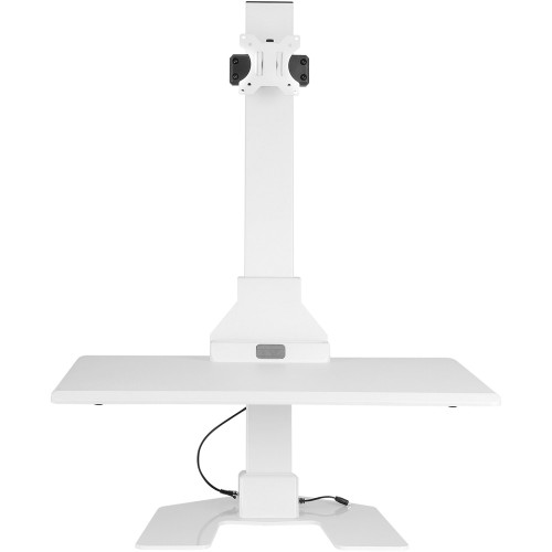 Ergovida Electric Desktop Workstation Single Monitor White