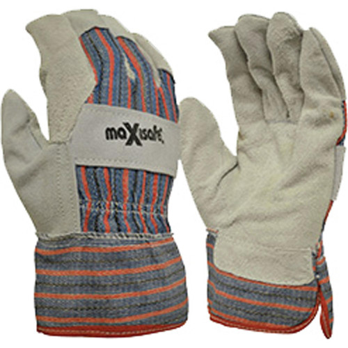 Maxisafe Candy Stripe Gloves Leather & Striped Cotton Glove XL Pair