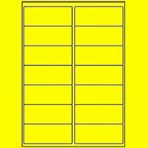 FLUORO YELLOW LABELS 14 UP 99 X 40MM (Box of 100)