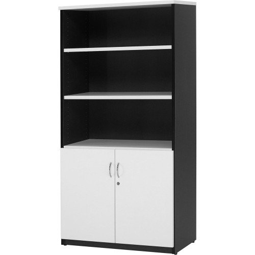 LOGAN CUPBOARD 1800W X900D x 450D Half Door White & Ironstone