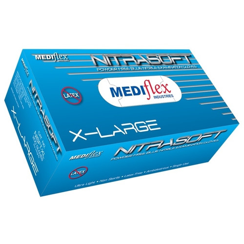 MERCK NITRILE GLOVE EXTRA LARGE 
(NISFT-XL) Blue, Powder Free Box of 200