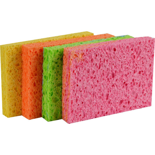 ITALPLAST General Purpose Sponge - Assorted Colours, Pack of 4
