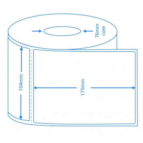 THERMAL LABELS 100MM X 175MM ROLL 1000 ** Minimum order quantity 4 **