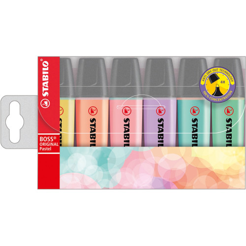 STABILO BOSS HIGHLIGHTER PASTEL HIGHLIGHTER WALLET 6