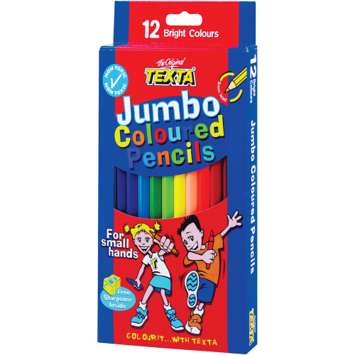 TEXTA JUMBO COLOURED PENCILS Assorted Pk12