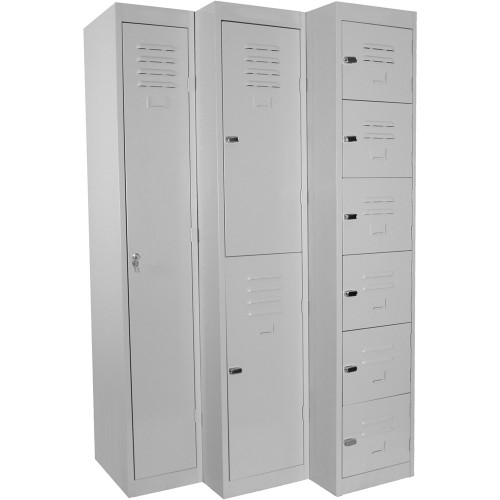 STEELCO PERSONNEL LOCKER 1 Door Silver Grey H1830xW305xD460mm