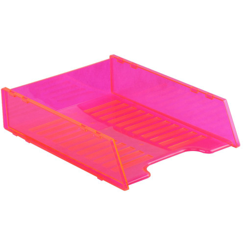 ITALPLAST A4 "Multi Fit" Document Tray - Neon Red, Each