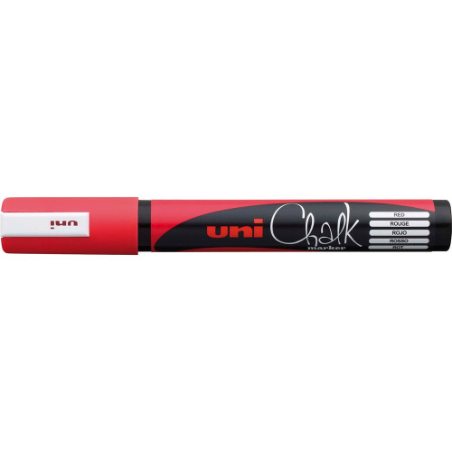 UNI CHALK MARKER 2.5mm Bullet Tip Red