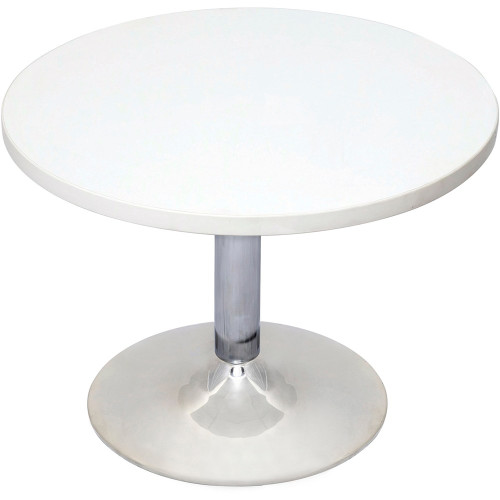 CHROME BASE COFFEE TABLE White