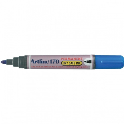 ARTLINE 170 PERMANENT MARKER DRYSAFE Blue Bullet Point Bx12