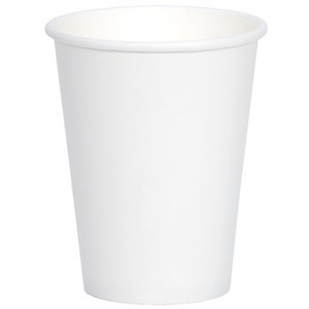 STAR 8OZ WHITE SINGLE WALL CUP 8oz (235ml), White, Ctn1000