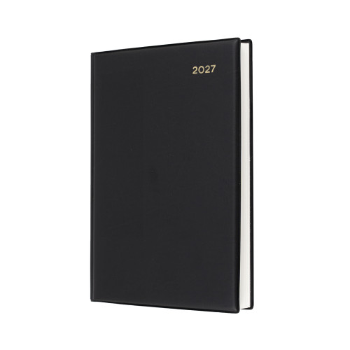 COLLINS BELMONT WINDOW DIARY A5 2 Days to a Page Window Black (Pre-Order Now for 2027) ** ETA 30/9/2026 **