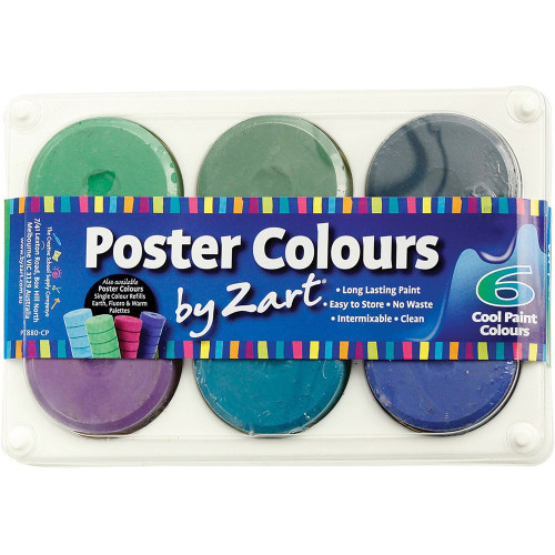 ZART PAINT COOL PAINT COLOURS Pack of 6 PT880-CP