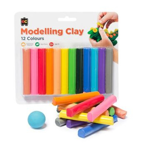 FUN CLAY 12S ASSORTED COLOURS (BLISTER PACK)