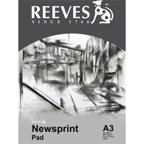 REEVES NEWSPRINT PAD A3 0012650  **