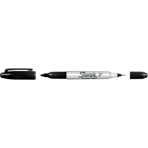 SHARPIE TWIN TIP PERMANENT MARKERS Black