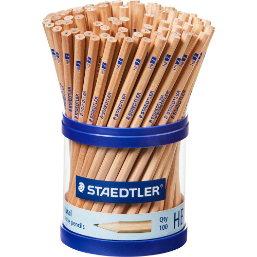 Staedtler 130 Natural Graphite Pencil - HB, Cup of 100