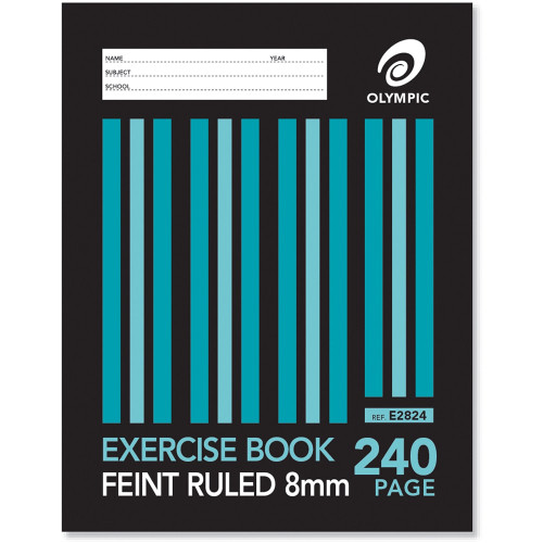 TUDOR & OLYMPIC EXERCISE BOOKS 225x175 240P 8mm Ruled E2824