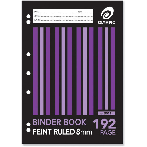 Olympic Binder Book B819 A4 192 Page 8mm with Margin (140835)