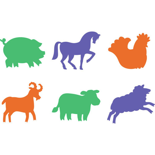 EC STENCIL Farm Animals 205x205mm 6s