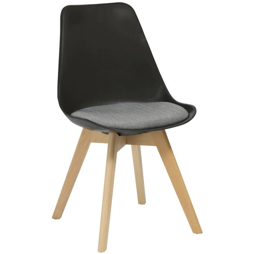 Rapidline Virgo Chair Timber Leg Black, Each
