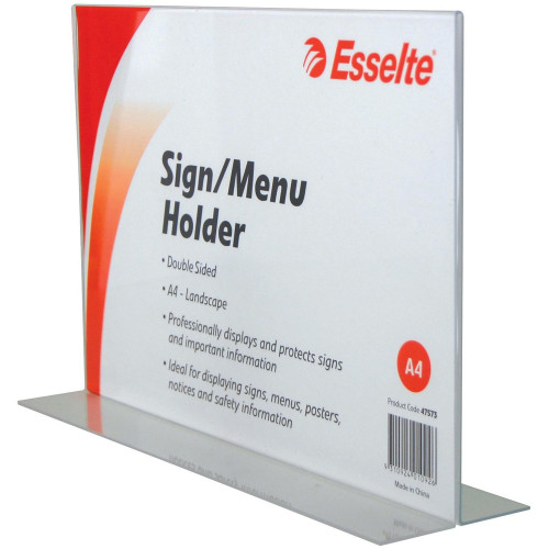 ESSELTE SIGN/MENU HOLDER A4 Double Sided Landscape