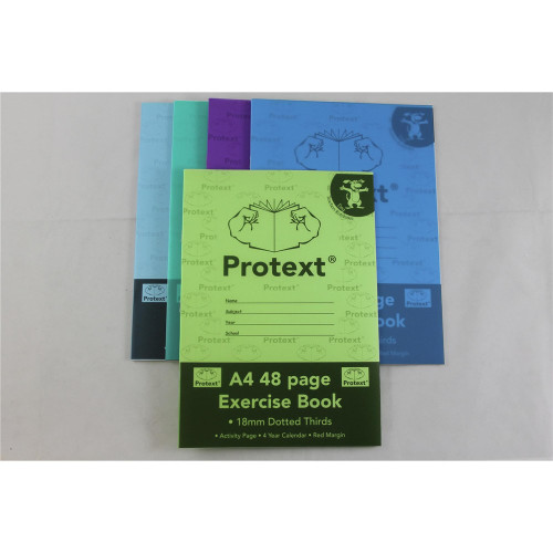 PROTEXT EXERCISE BOOK A4 48pgs 18mm Dotted Thirds - Dog